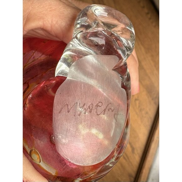 Malta Glassworks MTARFA Jack in Pulpit Style Dish Bowl Signed Original Label 7” - Picture 11 of 11